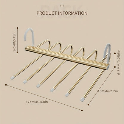 1 or 2 pieces of a 6-layer stainless steel clothes rack that can be folded for storage. Perfect for organizing pants, ties, scarves, belts, bras, dresses, and other clothes in the bedroom, balcony, dorm, or back to college. A must-have essential for any