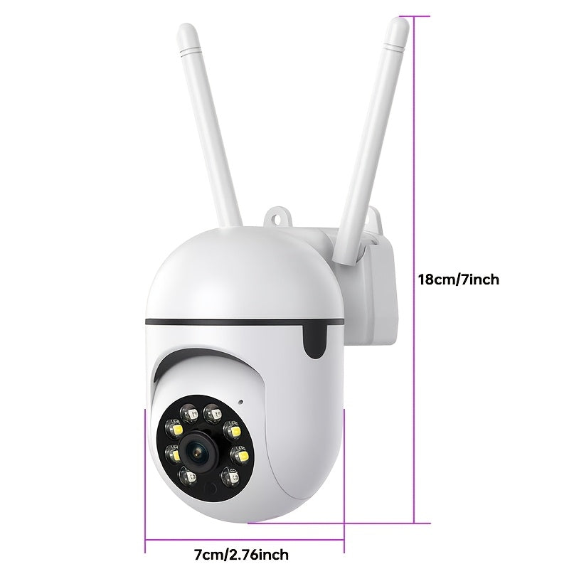 1 piece of a 3MP HD Wireless Security Camera with Pan-Tilt feature (355° Pan and 90° Tilt), 1440p Resolution, Full Color Night Vision, Two-Way Audio, Humanoid Detection, App Alarm, USB Powered, Wi-Fi Enabled, made of ABS Material. This is an Indoor