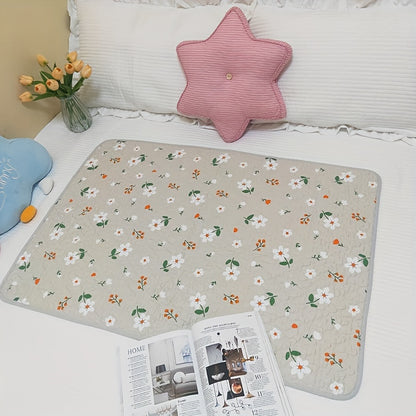 1 piece of a washable double-sided cotton diaper changing pad that can also be used as a mattress pad. Makes a great gift for Christmas, Halloween, Thanksgiving Day, New Year's, or Valentine's Day. Please note that the color of the lining and hemming is