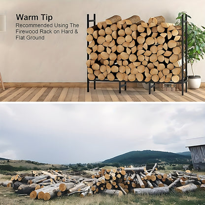 1 piece of an adjustable heavy-duty firewood rack designed for both indoor fireplace and outdoor wood storage, perfect for organizing your household gadgets.