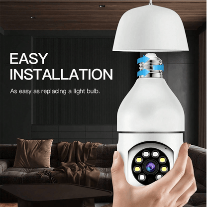 YIIOT Smart Light Bulb Security Camera offers a 360° Panoramic View and is compatible with E27 Connector. With WiFi connectivity, Motion Detection, Two-Way Audio, Indoor CCTV Surveillance, and Smartphone compatibility, it provides enhanced security