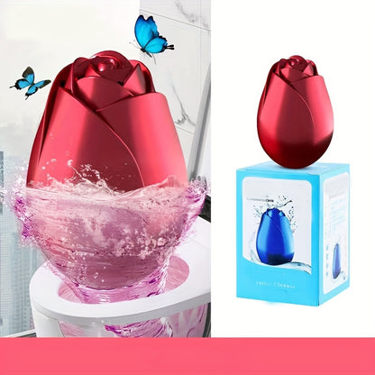 1 piece of Flower-Shaped Toilet Bowl Cleaner with Deodorizing and Stain-Removing Properties for a Fresh and Clean Bathroom Experience. This Automatic Cleaning Tool provides Power Decontamination and is a must-have Household Gadget for maintaining a