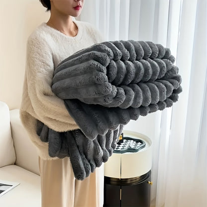 [Top Pick] Indulgent Faux Rabbit Fur Shawl Blanket - Plush, Cozy & Stylish for Home, Work, or On the Go - Ideal All-Year-Round Gift, Great for Holiday Giving