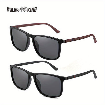 1 pair or 2 pairs of Retro Classic Lowkey Cool Square Polarized sunglasses, perfect for men and women for casual business, outdoor sports, parties, vacations, travel, driving, fishing, and as photo props. An ideal choice for a gift.