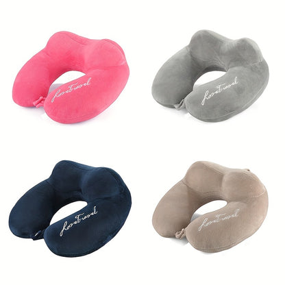 1 piece of a U-shaped pillow for neck and cervical spine support, suitable for napping in the office, students, traveling by plane or boat, or driving.