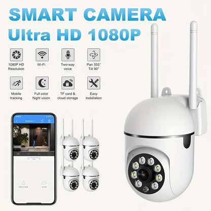 YIIYRY Smart Home Security Camera имеет 2-стороннюю аудиосвязь, панорамирование/наклон/зум, ночное видение и подключение по WiFi. Питание от USB, обеспечивает четкий мониторинг в помещении (карта памяти не входит в комплект).