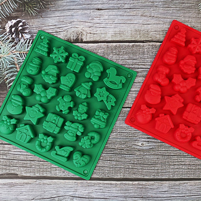 1 or 2 pieces of the Christmas Candy Mold, a 3D silicone mold perfect for creating pudding and chocolate treats. Ideal for DIY cake decorating, this baking tool and kitchen accessory comes with a free dropper for added convenience.