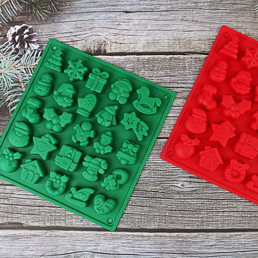 1 or 2 pieces of the Christmas Candy Mold, a 3D silicone mold perfect for creating pudding and chocolate treats. Ideal for DIY cake decorating, this baking tool and kitchen accessory comes with a free dropper for added convenience.