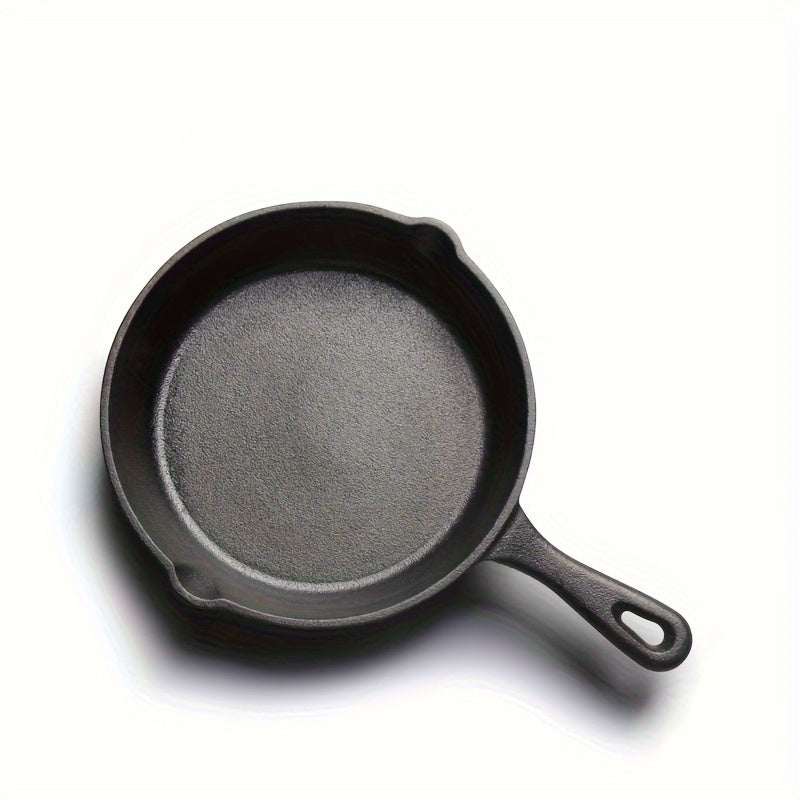 [Highly Rated] Multi-Purpose Cast Iron Skillet with Non-Stick Surface, Perfect for Cooking Steaks and Eggs on Gas or Induction Cooktops, Ideal for Outdoor Camping and Travel - Offered in 12.7cm, 15.24cm, and 17.78cm Variants