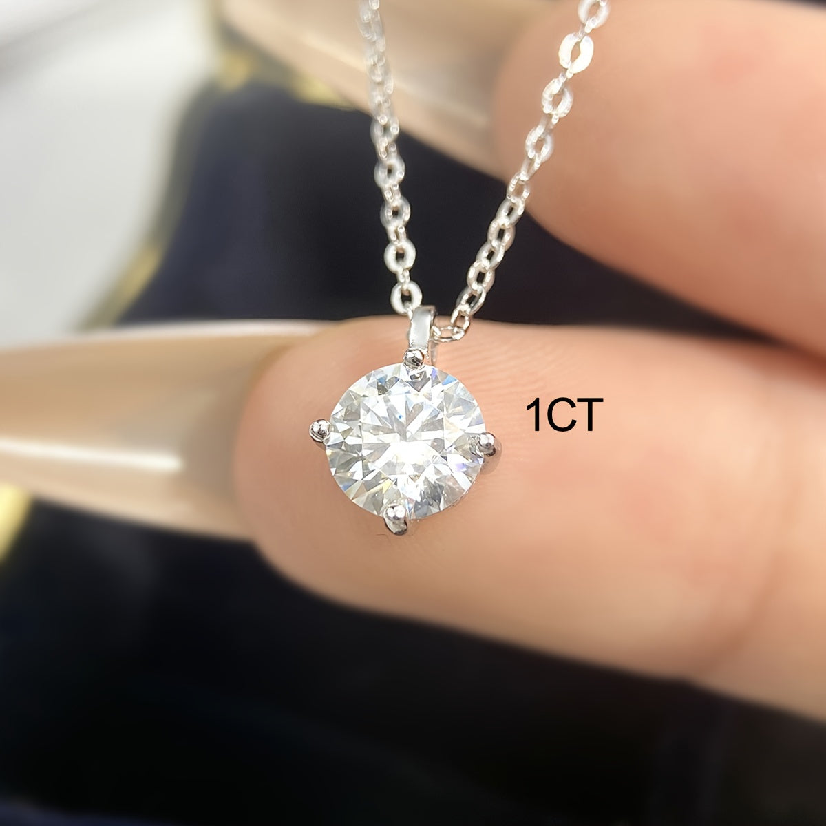 This stunning Mozambique Diamond Pendant Necklace, available in 1/2/3 carat sizes, is crafted from high-quality S925 sterling silver. Perfect for weddings, promises, eternity, or as a luxurious gift for Mother's Day or Valentine's Day. The necklace