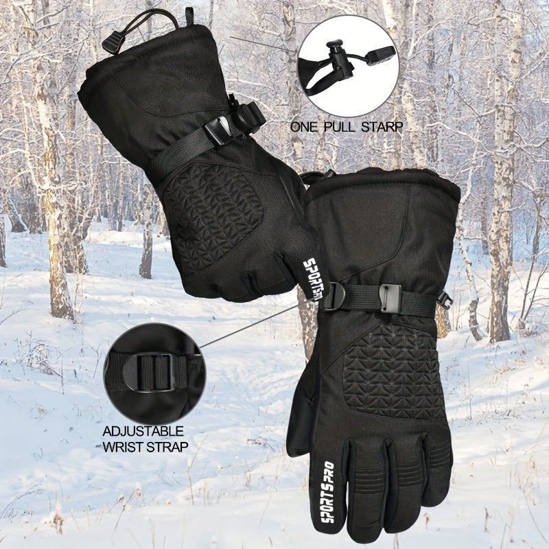 YOBENKI -40℉ Ski Gloves: Waterproof Touchscreen Snowboard Gloves for Men & Women - Keep Warm in Cold Weather. Made of Knit Fabric, Hand Washable. Perfect for Christmas, Thanksgiving, and Spring Festival.