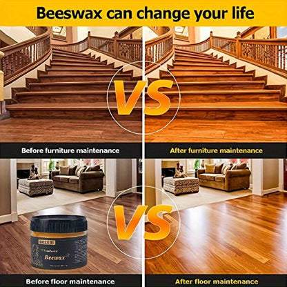 1 piece of 80g beeswax made from solid wood, with a sponge included for polishing and maintaining mahogany furniture. Ideal for caring for wooden furniture, essential oil for maintaining wood floors, and waxing composite flooring in the home. Perfect for