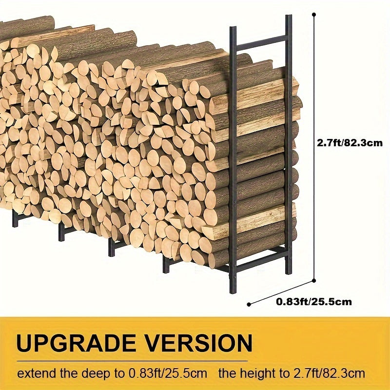 1 piece of an adjustable heavy-duty firewood rack designed for both indoor fireplace and outdoor wood storage, perfect for organizing your household gadgets.