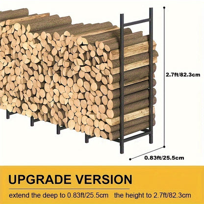 1 piece of an adjustable heavy-duty firewood rack designed for both indoor fireplace and outdoor wood storage, perfect for organizing your household gadgets.