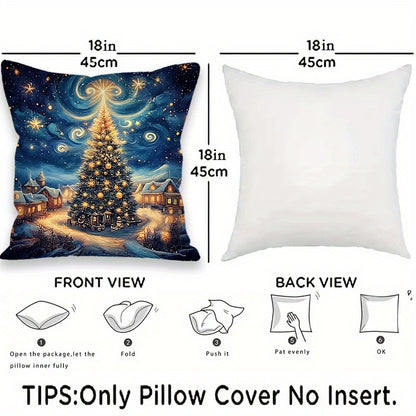 - Transform your home into a cozy winter wonderland with this 4-piece Merry Christmas Throw Pillow Cover Set 
- Each cover features a soft and comfortable material with a beautiful Night Sky Tree design
- Perfect for adding a festive touch to your living