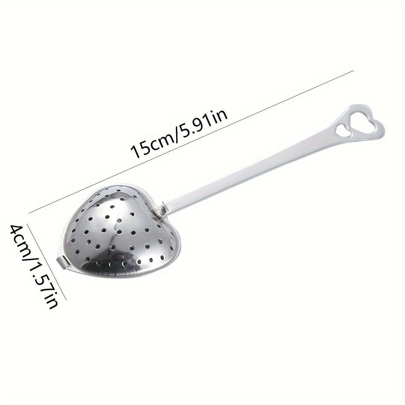 1 piece Love Tea Filter, Tea Spoon, Heart-shaped Stainless Steel Tea Infuser, Tea Steeping Spoon, Mesh Tea Filter, Perfect for Black Tea, Green Tea, Flower Tea, etc., Handy Kitchen Gadgets, Long-lasting and Simple to Wash