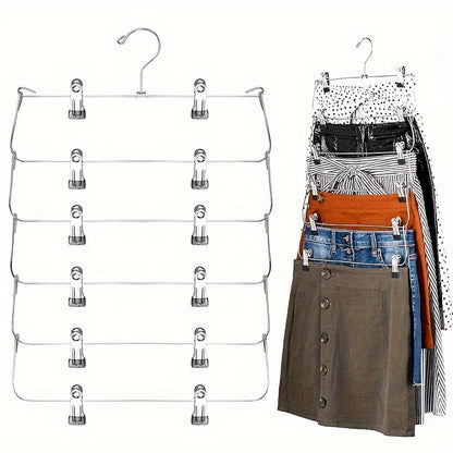 [Customer Favorite] Stainless Steel Folding Trouser Clip for Organizing Multiple Layers of Clothing in Your Home Closet