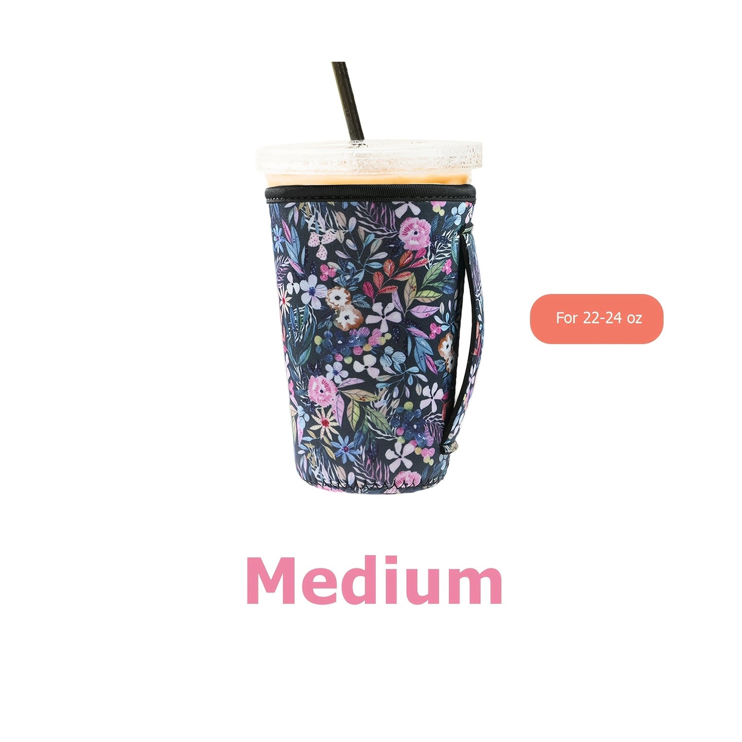 [Customer Favorite] Reusable Neoprene Sleeve for Iced Coffee & Cold Drinks - Keeps Beverages Insulated for Longer