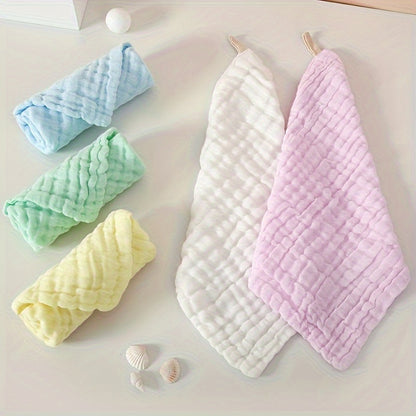 Youngsters will love these 5 ultra-soft, absorbent, and breathable washcloths in solid colors. Perfect for sensitive skin, these pure cotton square towels are a must-have for any bathroom.