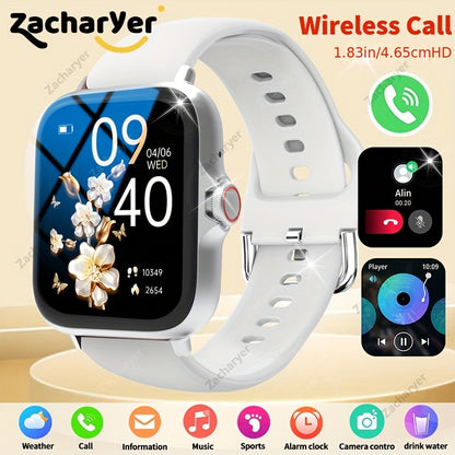 Zacharyer Smartwatch is a versatile and stylish smart sports watch with a full touch screen. It allows you to answer and make calls, receive message reminders, and customize your dial wallpaper. This watch is suitable for both men and women and is