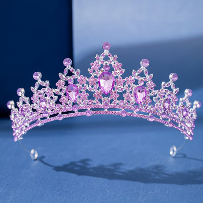 [Top Pick] Stunning Crystal Tiara Crown for Women and Girls - Beautiful Multi-Colored Gemstone Headband, Made with Zinc Alloy, Perfect for Bridal, Wedding, Prom, Pageant, and Gothic Costume Events