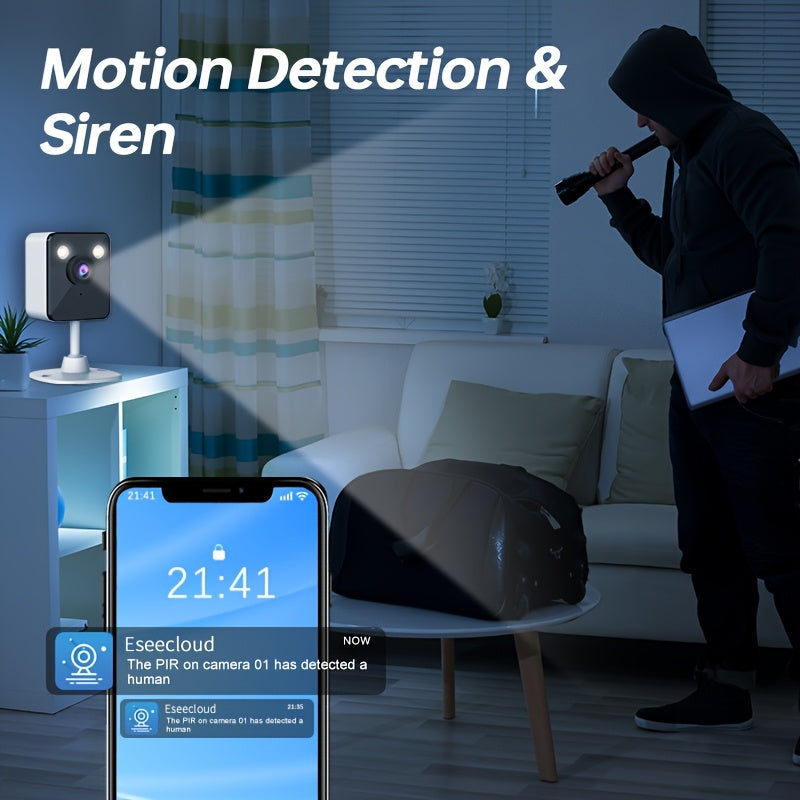 Zhxinsd 2MP Wireless Security Camera offers indoor CCTV with Motion Detection, Color Night Vision, Two-Way Audio, and Cloud & SD Card Storage. This security camera is brought to you by ZHXINSD.