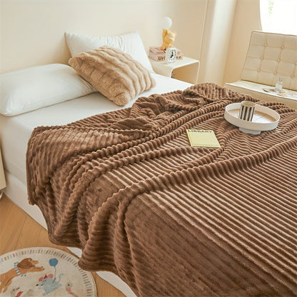 Yellow Ultra-Soft Plush Throw Blanket - Ideal for Travel, Sofa, Bed & Home Decor | Cozy Comfort for All Seasons