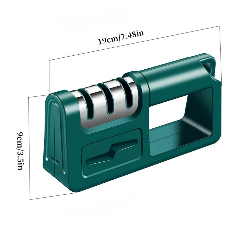 1 piece Diamond Cutter Sharpener, Four-in-One Manual Sharpening Tool for Metal, No Electricity Required, Perfect for Indoor Sharpening Needs