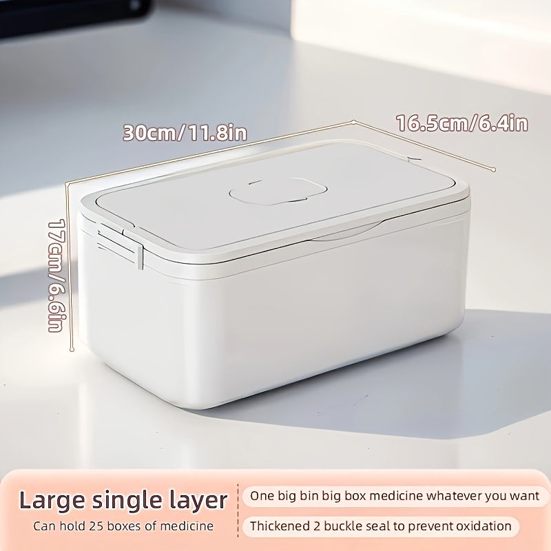 1 piece of a sturdy and convenient medicine organizer - Made of waterproof material, with multiple compartments for storing medicines at home and while traveling. It is lightweight, easy to clean, and can be stored under the bed.