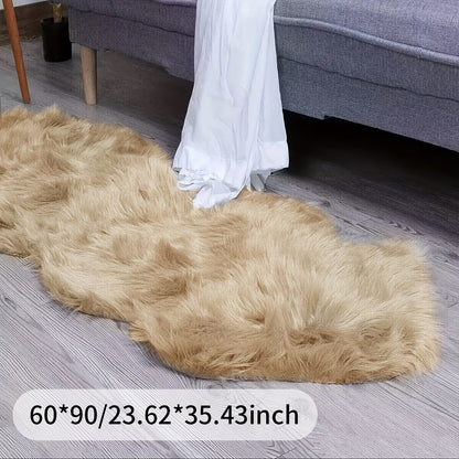 1 piece of a specially shaped plush area rug, designed to be soft and comfortable for use as a sofa cushion or an ultra warm cloakroom carpet. This rug is non-slip and washable, making it a great entrance pad or mat for your living room, bedroom, or home