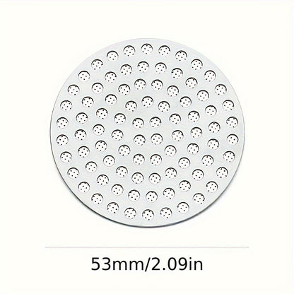 1 piece of 51mm/53mm/58mm Coffee Portafilter Screen, made of reusable 304 stainless steel with Puck Filter Accessory