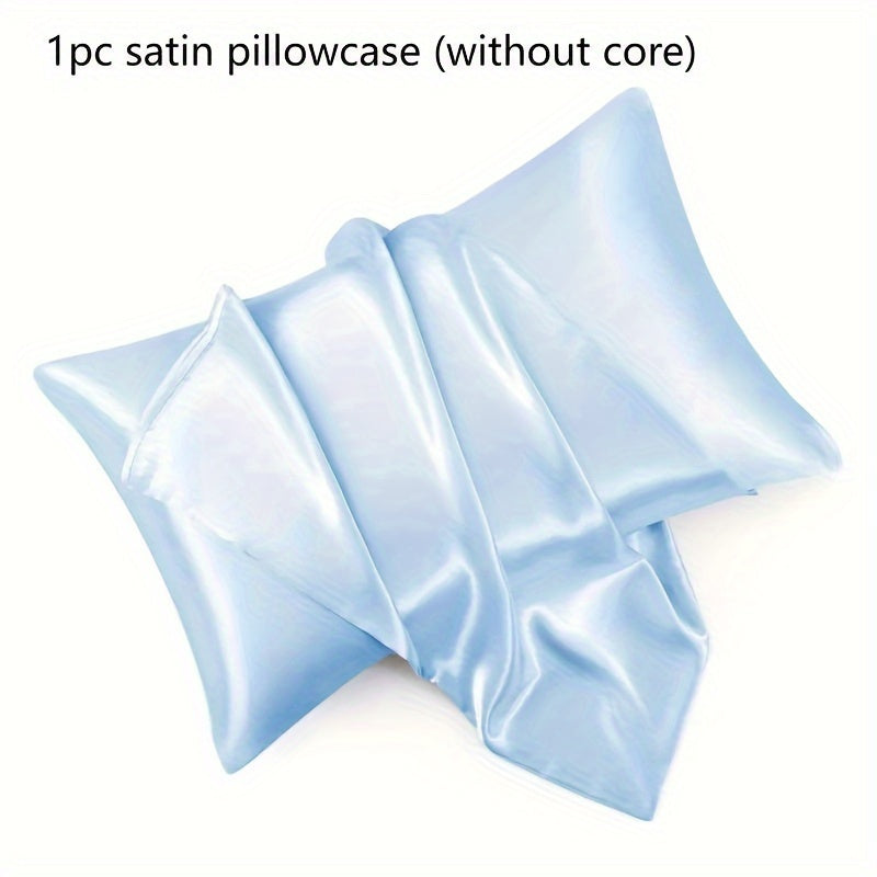 1 piece of an ultra-soft silky blend satin pillowcase made of polyester, with a fabric weight of 80-85g and machine washable.