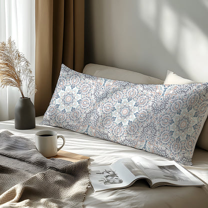 1 Piece Geometric Floral Pillowcase made with 100% Soft Skin-Friendly Fabric. The Woven Pillow Cover is Machine Washable and features an Envelope Closure, perfect for Bedroom, Guest Room, Hotel use. Makes an Ideal Gift.