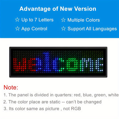 [Top Pick] Rechargeable Wireless LED Badge - 48x12 Pixel Matrix Display, App-Controlled Scrolling Text & Logos, Simple Customization for Events, Restaurants, Nightclubs - Clip & Magnet Included, Multi-Language Support, Suitable for Exhibitions, Hotels