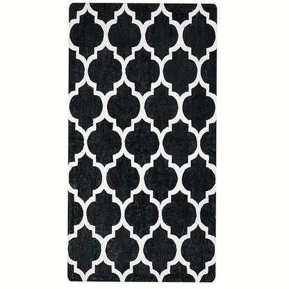 1 piece of a simple and irregular graphic pattern carpet, designed to be soft, non-slip, and dirt-resistant. Perfect for use as a floor mat in the living room, kitchen, or bathroom. This square mat weighs 480g and has a thickness of 1cm. Ideal for adding