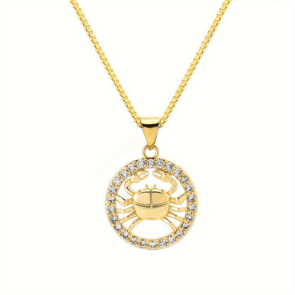 1 piece of 12 Constellations pendant, made of 18K gold-plated material. Featuring the twelve zodiac shapes in golden jewelry, this fashionable pendant necklace is perfect for men. An excellent choice for gifts, especially for Father's Day.