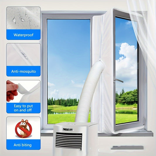 1 piece of Heavy-Duty Nylon Air Conditioner Seal Cloth - Requires No Power, Perfect for Sliding Doors & Windows