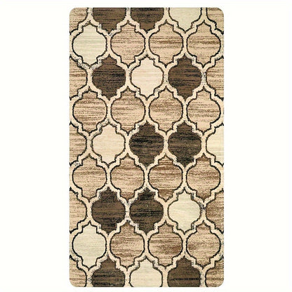 1 piece of a simple and irregular graphic pattern carpet, designed to be soft, non-slip, and dirt-resistant. Perfect for use as a floor mat in the living room, kitchen, or bathroom. This square mat weighs 480g and has a thickness of 1cm. Ideal for adding