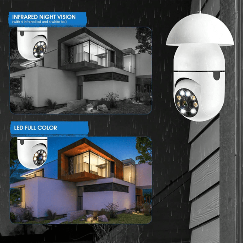 YIIOT Smart Light Bulb Security Camera offers a 360° Panoramic View and is compatible with E27 Connector. With WiFi connectivity, Motion Detection, Two-Way Audio, Indoor CCTV Surveillance, and Smartphone compatibility, it provides enhanced security