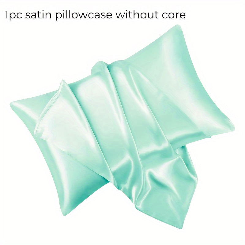 1 piece of an ultra-soft silky blend satin pillowcase made of polyester, with a fabric weight of 80-85g and machine washable.