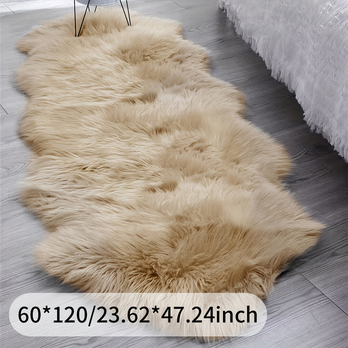 1 piece of a specially shaped plush area rug, designed to be soft and comfortable for use as a sofa cushion or an ultra warm cloakroom carpet. This rug is non-slip and washable, making it a great entrance pad or mat for your living room, bedroom, or home