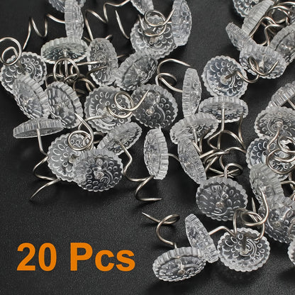 - Set of 20 Transparent Twist Pins for Securing Sofa Cushions, Bed Sheets and More - Suitable for Home and Commercial Applications - Provides Multi-Use, Non-Slip and Traceless Hold