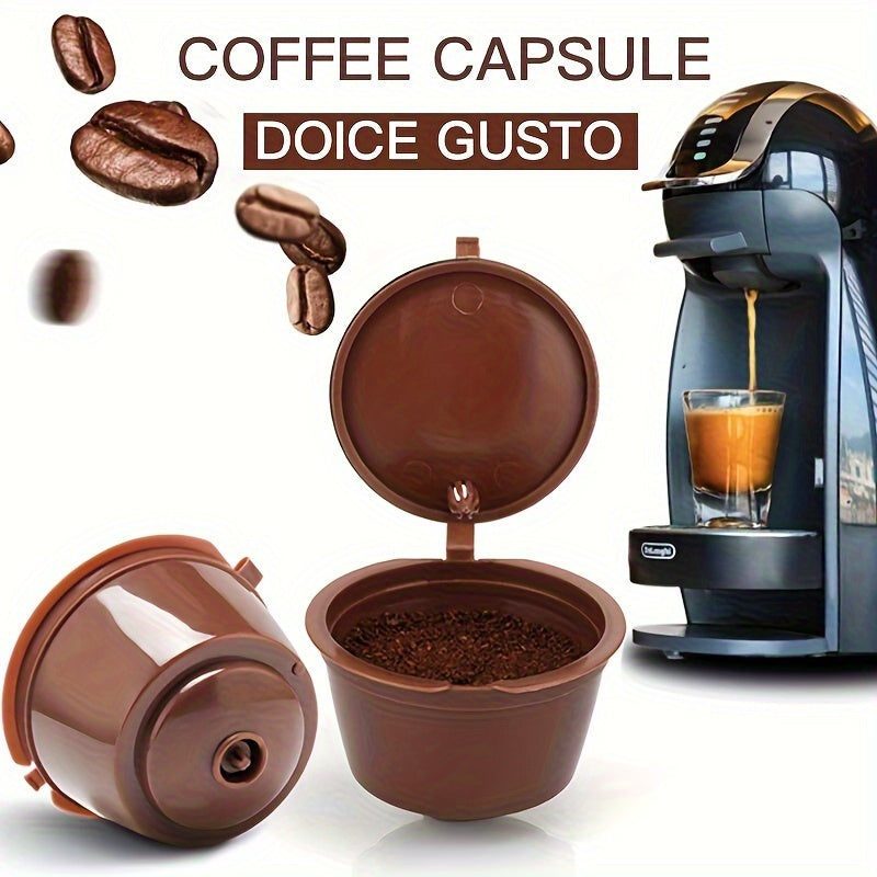 [Top Pick] 1/3pcs Reusable Coffee Pods, Works with DOLCE GUSTO Coffee Machine, Eco-Friendly Refillable Coffee Filters