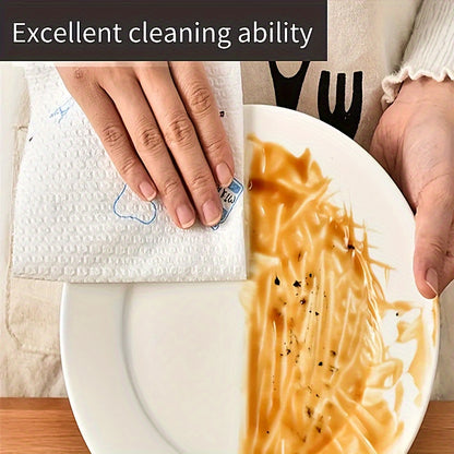 [Best-Seller] Get a single roll containing 400 sheets of versatile lazy cloth disposable kitchen paper towels. Use them as washable dry and wet towels, rags, non-stick oil cloth, and non-greasy towels for all your household cleaning needs. This