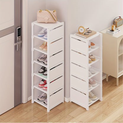 1 Multi-Tier Fabric Shoe Rack with Metal Frame - Space-Saving and Simple Assembly - Great Storage Option for Entryway, Bedroom, or Hallway - Suitable for Sneakers, Slippers, and Sandals - A Stylish Addition to Your Thanksgiving, Halloween, and Christmas