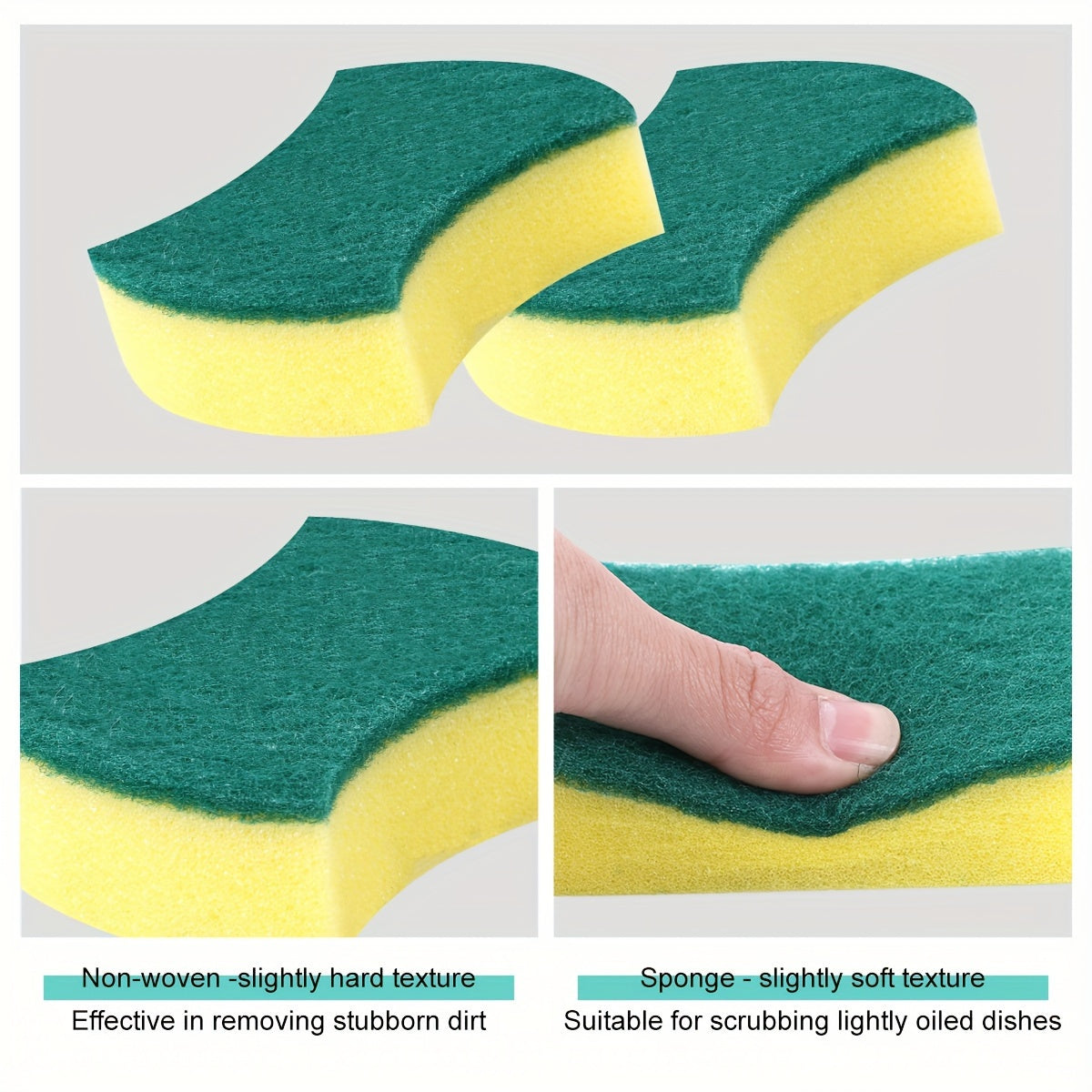 [Top Pick] Choose from 60, 80, or 160 pieces of our versatile Cleaning Sponge - perfect for all your home cleaning needs. Made with a double-sided Scouring Pad, this Dishwashing Sponge is also great for use in the kitchen. Our Premium Kitchen Sponge is