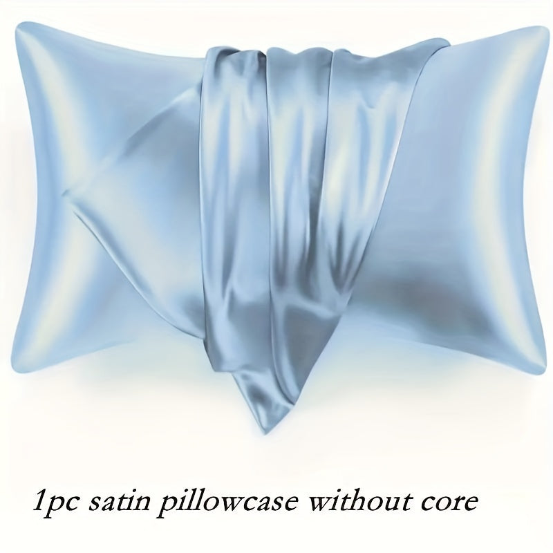 1 piece of an ultra-soft silky blend satin pillowcase made of polyester, with a fabric weight of 80-85g and machine washable.