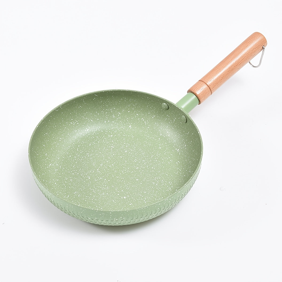 1 Piece Matcha Green Maifan Stone Pan measuring 24cm/9.45 inches, can be used as a Soup Pot, Cooking Pot, Non-stick Noodles Cooking Pot, Hot Milk Soup Pot, Snow Pot, and is essential Kitchenware for your cooking needs.