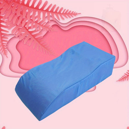 1 piece of an ergonomic high-density foam leg elevation pillow made of polyester fiber, designed for adults to provide support and relief for the legs and back. Ideal for relaxation, post-surgery recovery, pregnancy, acid reflux, and improving