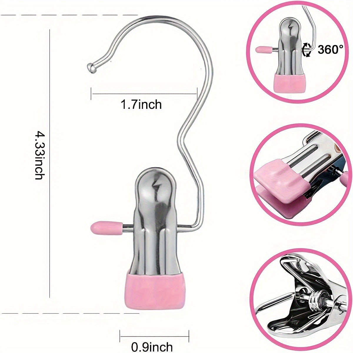 [Bestseller] Set of 10 Multi-Purpose Stainless Steel Hook Clips - Sturdy Metal Clothespins for Drying and Hanging Socks, Underwear, and Small Items featuring Adorable Animal Designs, Great for Air-drying, Hanging, and Organizing Clothes